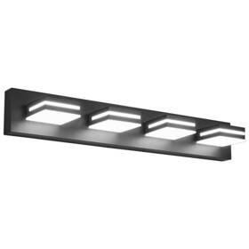 Likelgn 736964183724 29 Inch 4-light Black Bathroom Light Fixture Modern Led Vanity Ov