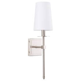 Ll-sc425-bn Linea Di Liara Torcia Brushed Nickel Wall Sconce Lighting With White Fab