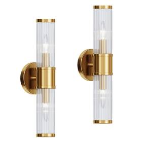 Linour 767950628622 Wall Sconces Set Of Two Gold Morden Lamp For Bathroom Living Room Vanity
