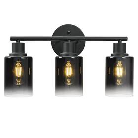 Rd-7682-bk-3 Linseeds 3 Light Bathroom Vanity Black Fixtures With Gradi