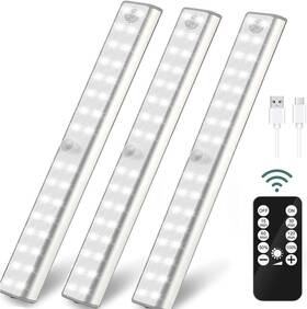 Litake 705353070976 Under Cabinet Lighting Rechargeable 32 Led Wireless Closet Lights With Re
