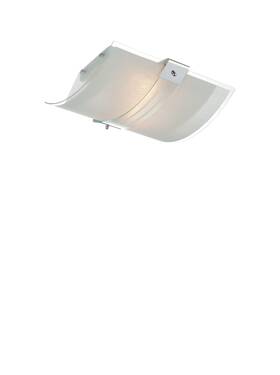 Ls-5430 Lite Source Flush Mount With Frosted Glass Shades Chrome Finish