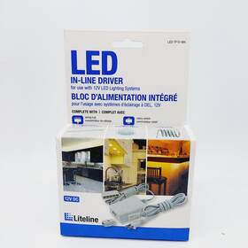 Led-tp10-wh Liteline 771250910899 White Transformer 12 V Led Light System For Puck Strip Tape
