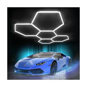 Lzhb-b-5hex-65 Litezone Hexagon Garage Lights 168w 25 Pack 5 Grids Led - Easy Install