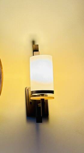 10850bzb Lithonia Lighting Glass Wall Sconce 1 Light 13 Watts Bronze