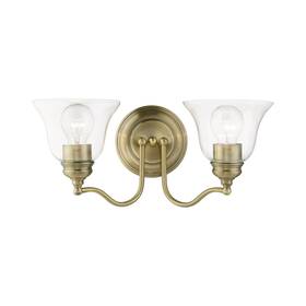 16932-01 Livex Lighting 1693201 Moreland 2 Light Vanity Sconce Antique Brass