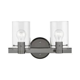 Style-8.5 Livex 17232-46 Munich- 2 Light Bath Vanity In Contemporary Inches Tall And 14.5 Inch