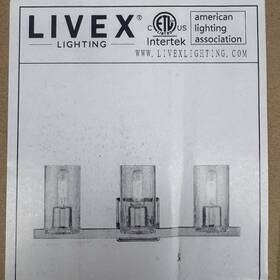 18033-05 Livex Clarion 3 Light Vanity Sconce Polished Chrome/clear -