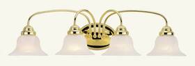 1534-02 Livex 847284000360 Lighting Edgemont 4 Light Vanity Polished Brass With White Alabaster 1534-02 Livex 847284000360 Lighting Edgemont 4 Light Vanity Polished Brass With White Alabaster