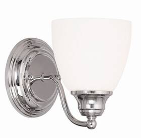 13671-05 Livex 847284043596 Lighting Somerville 1 Light Wall Sconce Chrome