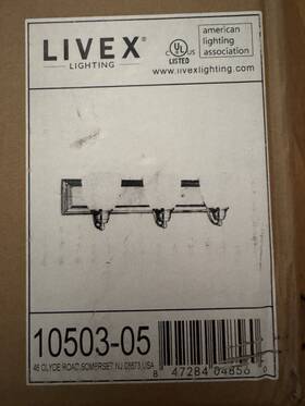 Livex 847284048560 Lived Lighting Chrome With Gold Accents Bathroom