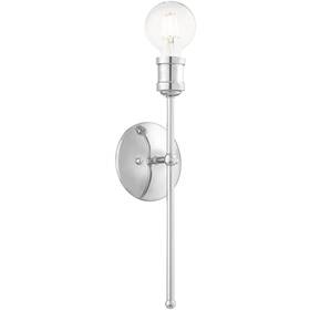 16711-05 Livex 847284069220 Lighting 1 Light Polished Chrome Wall Sconce