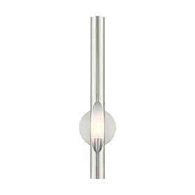 Livex 847284074743 Lighting Acra 1 Light Wall Sconce Brushed Nickel Finish 5.13 X 22