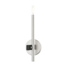 Livex 847284076440 Lighting 1 Light Brushed Nickel Ada Single Sconce 5.13 X 14
