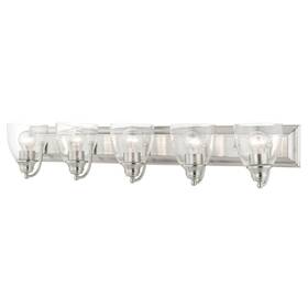 17075-91 Livex 847284078727 Lighting Birmingham Collection 5-bathroom Light Brushed Nickel