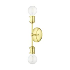 14422-12 Livex 847284082809 Lighting Lansdale 2 Light Ada Vanity Sconce Satin Brass