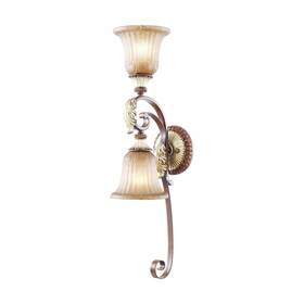 8572-63 Livex Lighting Villa Verona 2light Bronze Finish Wall Sconce With