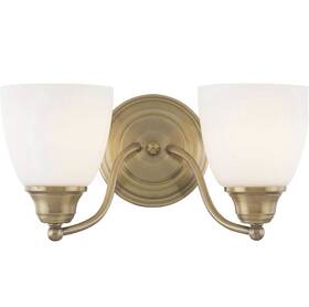 13672-01 Livex Lighting - Somerville 2 Light Bath Vanity In Traditional Style 15.25