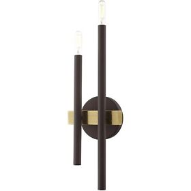 15582-07 Livex Lighting 2 Light Bronze Wall Sconce