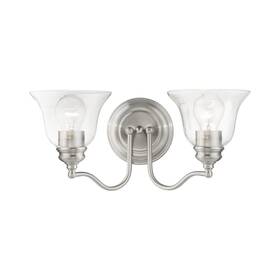 16932-91 Livex Lighting Moreland 2 Light Vanity Sconce Brushed Nickel