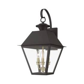 27218-07 Livex Lighting Wentworth Outdoor Wall Lantern Bronze Antique Brass
