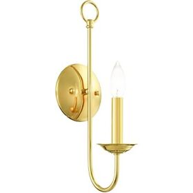 42681-02 Livex Lighting 1 Light Polished Brass Wall Sconce