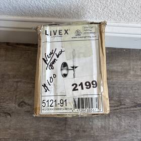 5121-91 Livex Lighting 5121 1 Light 60 Watt 4.25 Inch W Wallchiere Sconce - Nickel