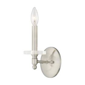 Livex Lighting 847284063419 Bancroft 1-light Wall Sconce - 5 Inch W X 11 H Brushed Nickel