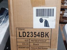 Ld2354bk Living District Halycon Bathroom Vanity Light Black And Brass