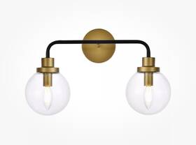 Ld7033w19brb Living District Bathroom Vanity Light Wall Sconce Black- Brass