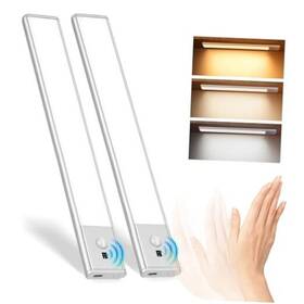 Lkt-cgd-silver-30cm-2p-us Lkt Under Cabinet Lighting With Hand Wave 78 Led Motion Sensor Light 11.8 Inch