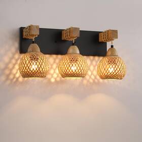 L8003 Lmnlvn 3-light Bathroom Vanity Light Fixtures Rustic Style Farmhouse Wood
