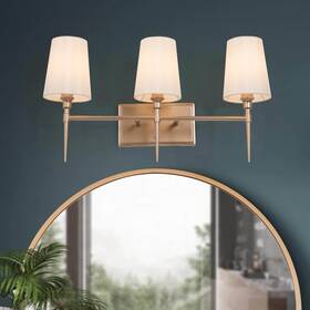 Lnc 739406534092 Barr Mid-century Modern Gold Bathroom Vanity Light Dimmable Lnc 739406534092 Barr Mid-century Modern Gold Bathroom Vanity Light Dimmable