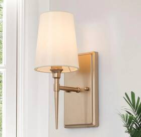 A04033 Lnc Modern Farmhouse Gold Wall Sconce Powder Room Bathroom Vanity Light