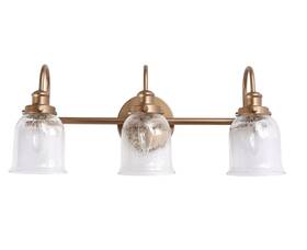 Lnc A04271 Sarrin 3-light Gold Bathroom Vanity Light