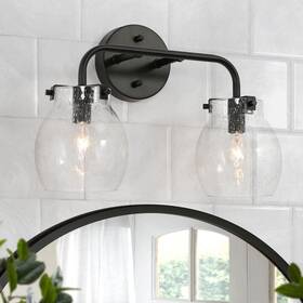 Af7jbmhd1439907 Lnc Black Vanity Light 2-light Linear Modern Bathroom Wall Sconce Industrial
