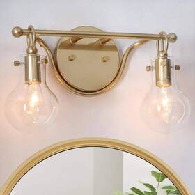 Nzuvifhd14339u7 Lnc Vanity Lighting Led Eco-incandescent Dimmable 2-light With Clear Glass Shade