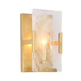 Zi8ujrnin4774 Lnc Chromaticrisp 1-light Modern Goldleaf And White Wall Sconce A04774 Zi8ujrnin4774 Lnc Chromaticrisp 1-light Modern Goldleaf And White Wall Sconce A04774
