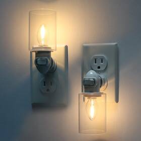 Lyly4091 Loiwon Modern Plug In Night Light With On Off Switch 2-pack 0.5w Led Lights P