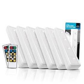 London Johnson 860007824852 Wireless Led Under Counter Lights With 2s - 6-pack 6 Pack Remote Control