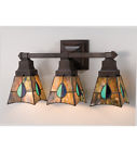 31231 Lt Meyda Leaf 20 Mackintosh Lighting Vanity Light Wide 3 Stained " Glass