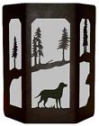 Lt4117 Pet Craft Ranch Lab Retriever Wall Sconce Rustic Metal Hunting
