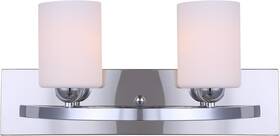 Ivl370a02ch-o Ltd Hampton 2 Light Vanity Chrome With Flat Opal Glass