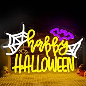Lulkod 757597755010 Spider Web Neon Light Sign - Halloween For Bedroom Childrens Room