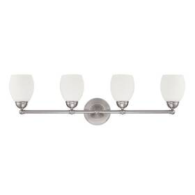 F2814-80 Luminance 4 Incandescent Light Vanity Fixture In Satin Nickel Brown Box