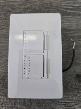 Ma-l3t251hw-wh Lutron Digital Fade Dimmer And Countdown Timer Rocker Switch White