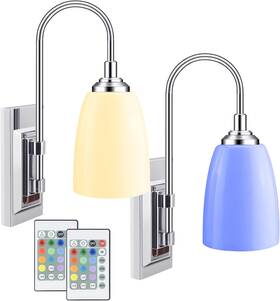 Dy780ir-12c-1 Luxsway 12 Colors Changing Wall Lamp Dimmable Up/down Sconce Over Bed Head Dy780ir-12c-1 Luxsway 12 Colors Changing Wall Lamp Dimmable Up/down Sconce Over Bed Head