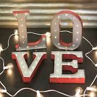 Marquee Led Metal Love Sign Battery Operated 13.5 In 037916922553
