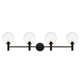 Matteo S06004bkcl Black Four Light Wall Sconce From The Cosmo Collection