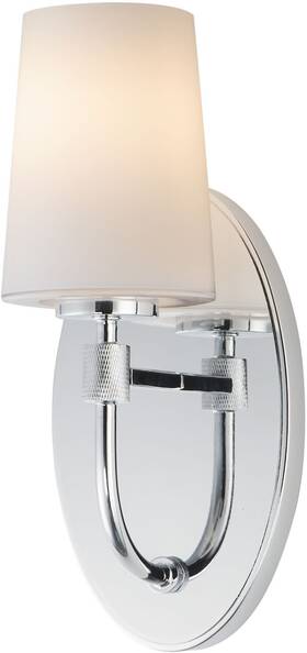 12691wtpc Maxim 12691wt Durham 14 Inch Tall 1 Light Wall Sconce - Chrome